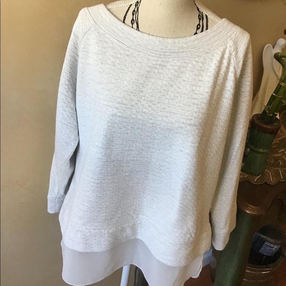 Soft Grey Textured Top w/ Chiffon bottom